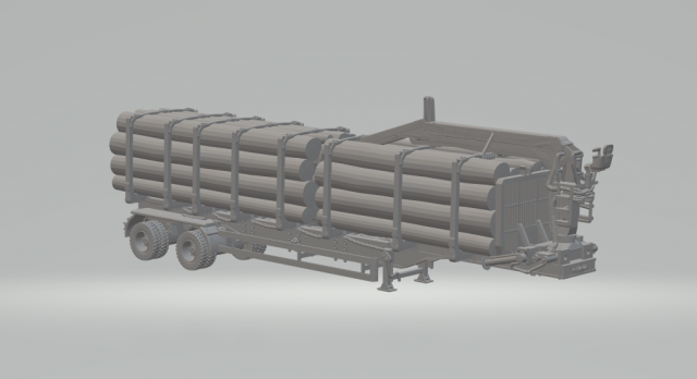 WOOD TRANSFER TRAILER Modèles 3D en vedette .c4d .max .obj .3ds .fbx .stl .blend 