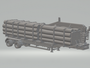 WOOD TRANSFER TRAILER 3D Print Model