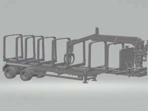 Wood transfer trailer v2 3D Print Model