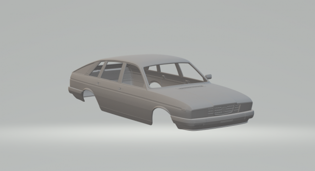 Lancia gamma berlina 3D-printmodel .c4d .max .obj .3ds .fbx .stl .blend 