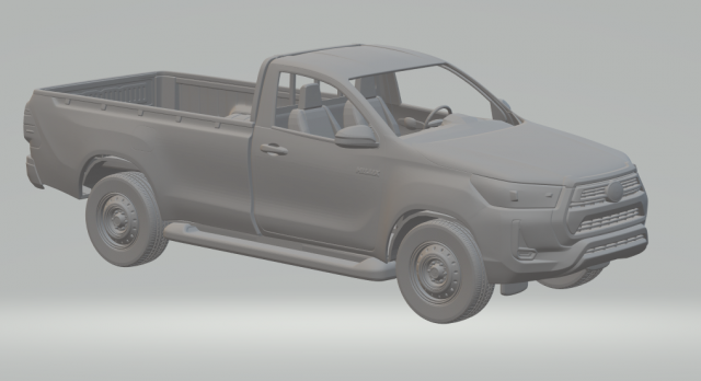 TOYOTA HILUX SINGLE CAB 3D 打印模型 .c4d .max .obj .3ds .fbx .stl .blend 