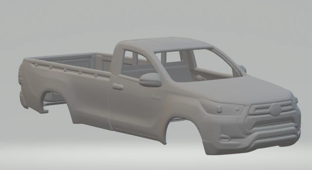 TOYOTA HILUX SINGLE CAB 3D Print Model .c4d .max .obj .3ds .fbx .stl .blend
