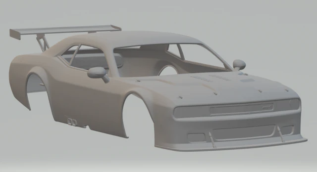 DODGE CHALLENGER SRT TRANS AM 3D Print Model .c4d .max .obj .3ds .fbx .stl .blend