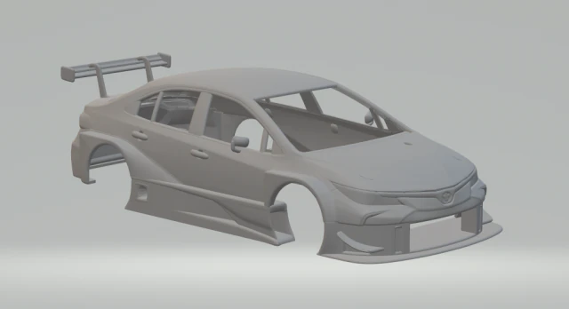 Toyota corolla supertc 3D Print Model .c4d .max .obj .3ds .fbx .stl .blend 