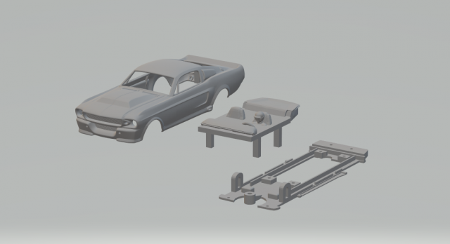 MUSTANG SLOT CAR ELEANOR Modelo de Impressão 3D .c4d .max .obj .3ds .fbx .stl .blend 
