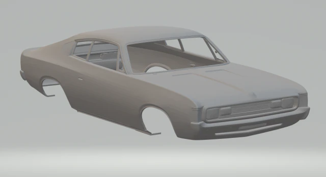 Chrysler valiant 3D Print Model .c4d .max .obj .3ds .fbx .stl .blend
