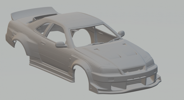 Nissan skyline CUSTOM 3D Baskı Modeli .c4d .max .obj .3ds .fbx .stl .blend 