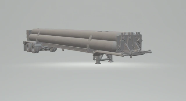 Tube trailer 3D Print Model .c4d .max .obj .3ds .fbx .stl .blend 