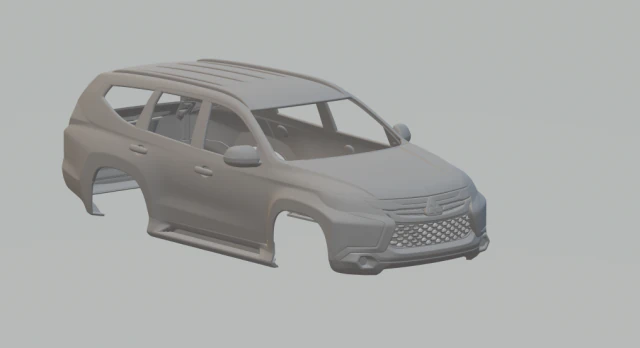 Mitsubishi pajero 3D Print Model .c4d .max .obj .3ds .fbx .stl .blend