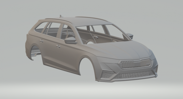 Skoda octavia rs kombi 3D Принт Модель .c4d .max .obj .3ds .fbx .stl .blend 