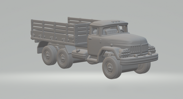 ZIL-131 3D Baskı Modeli .c4d .max .obj .3ds .fbx .stl .blend 