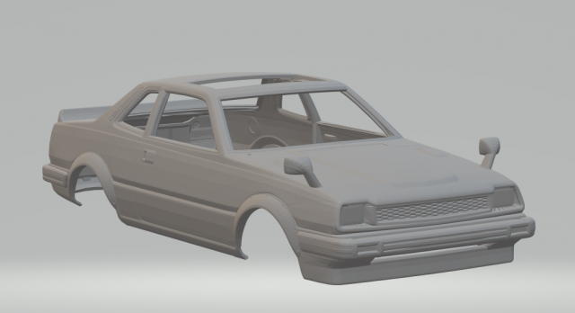 Honda prelude 3Dプリントモデル .c4d .max .obj .3ds .fbx .stl .blend
