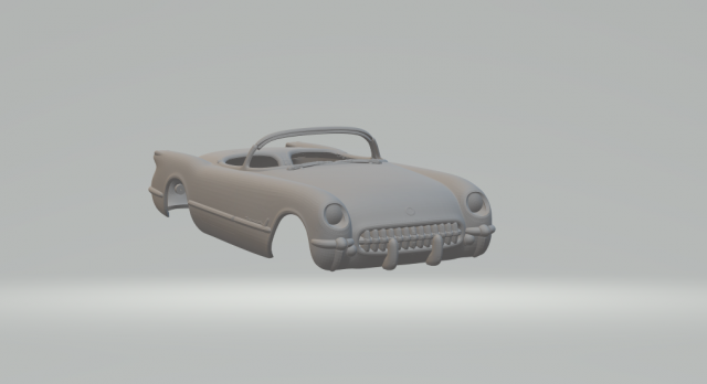CHEVROLET CORVETTE 53 3D Принт Модель .c4d .max .obj .3ds .fbx .stl .blend 