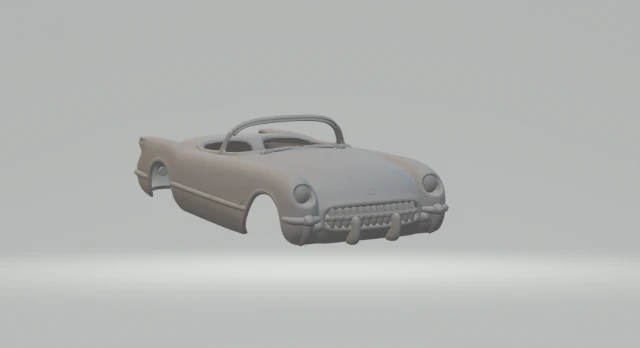CHEVROLET CORVETTE 53 3D Print Model .c4d .max .obj .3ds .fbx .stl .blend 