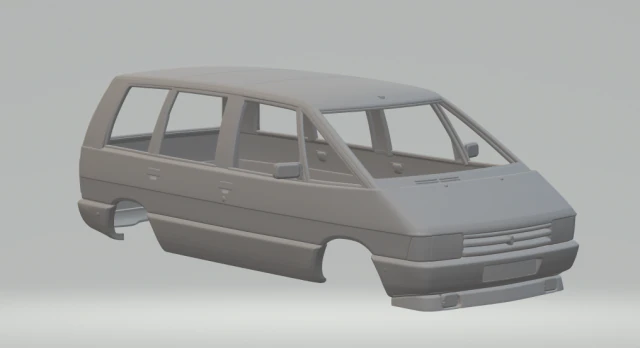 Renault espace 1984 3D Print Model .c4d .max .obj .3ds .fbx .stl .blend 