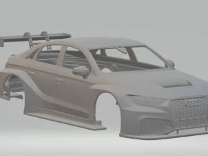 ऑडी आरएस3 सेडान रेस कार 3D प्रिंट मॉडल