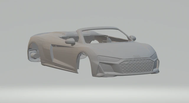 Audi r8 spyder 2020 3D Print Model .c4d .max .obj .3ds .fbx .stl .blend 