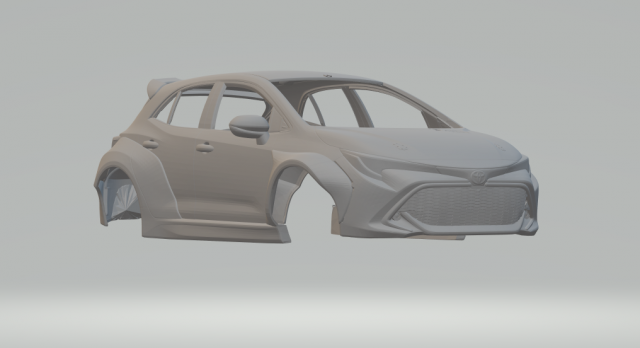 Toyota corolla custom 3D 打印模型 .c4d .max .obj .3ds .fbx .stl .blend 