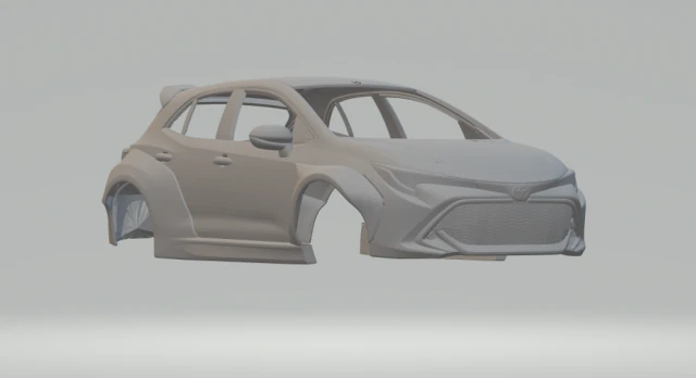 Toyota corolla custom 3D Print Model .c4d .max .obj .3ds .fbx .stl .blend