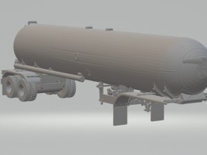 TRAILER TANK 2 AXLES 3D Print Model