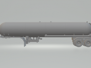 TRAILER TANK 2 AXLES 3D Print Model