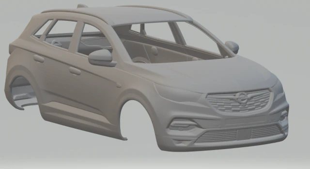 Opel Grandland X 3D Print Model .c4d .max .obj .3ds .fbx .stl .blend 