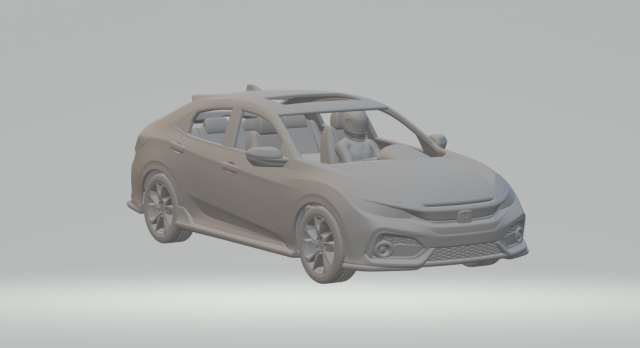 Honda civic 2017 kit 3D प्रिंट मॉडल .c4d .max .obj .3ds .fbx .stl .blend 