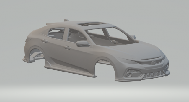 Honda civic 3D-Druckmodell .c4d .max .obj .3ds .fbx .stl .blend 