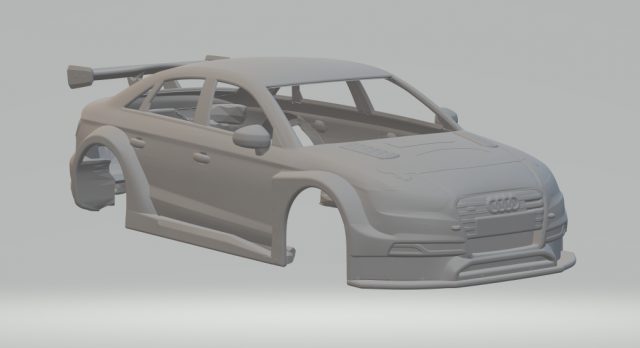 Audi s3 btcc 3D Print Model .c4d .max .obj .3ds .fbx .stl .blend 