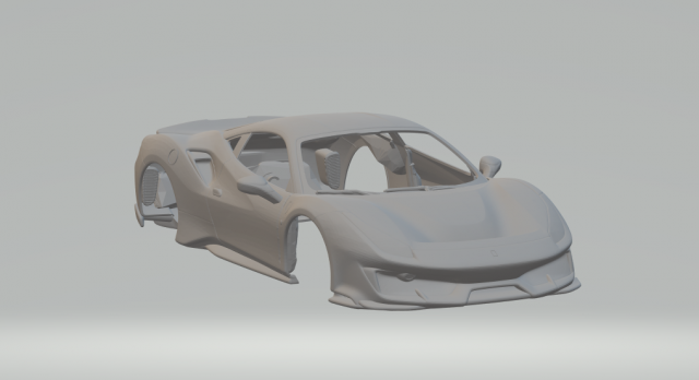 Ferrari 488 pista 3D Print Model .c4d .max .obj .3ds .fbx .stl .blend 
