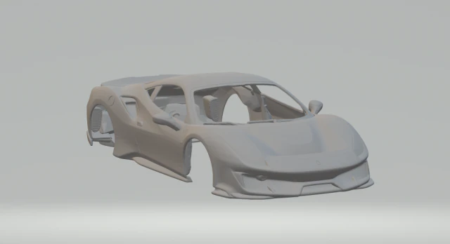 Ferrari 488 pista 3D Print Model .c4d .max .obj .3ds .fbx .stl .blend