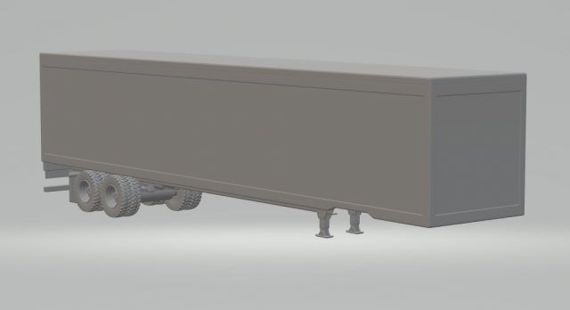 Trailer box usa 3D printmodel .c4d .max .obj .3ds .fbx .stl .blend