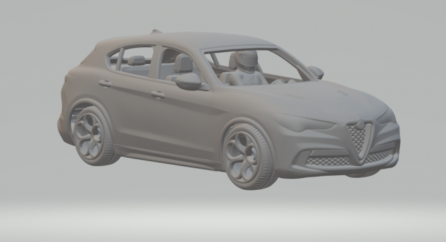 ALFA ROMEO STELVIO QUADRIFOGLIO 3D Принт Модель .c4d .max .obj .3ds .fbx .stl .blend 