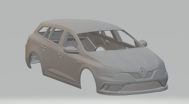 Renault Mgane Estate 3Dプリントモデル .c4d .max .obj .3ds .fbx .stl .blend 