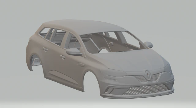 Renault Mgane Estate 3D Print Model .c4d .max .obj .3ds .fbx .stl .blend