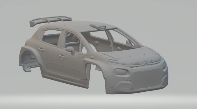 Citroen c3 rally car 3D Print Model .c4d .max .obj .3ds .fbx .stl .blend 