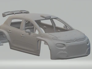 シトロエン C3 ラリーカー 3Dプリントモデル