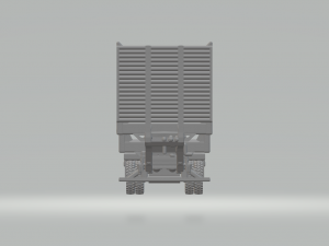 2 AXLE WOOD TRAILER 3D 打印模型