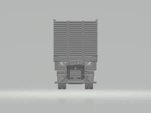 2 AXLE WOOD TRAILER 3D Print Model