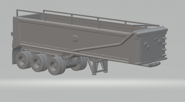 ALUMINUM DUMPER TRAILER 3AXLES 3D Принт Модель .c4d .max .obj .3ds .fbx .stl .blend 