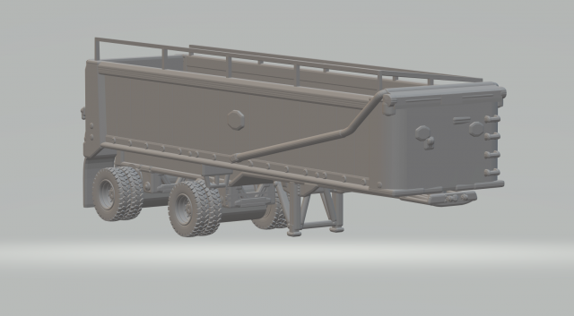 ALUMINUM DUMPER TRAILER 2AXLES 3D प्रिंट मॉडल .c4d .max .obj .3ds .fbx .stl .blend 