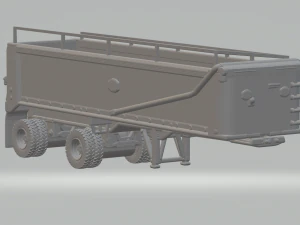 ALUMINUM DUMPER TRAILER 2AXLES 3D Print Model