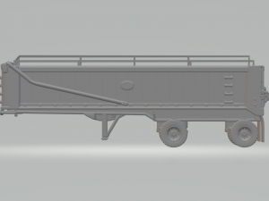 ALUMINUM DUMPER TRAILER 2AXLES 3D प्रिंट मॉडल