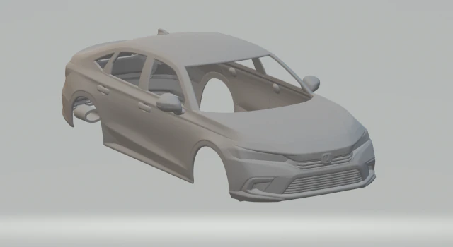 Hodna civic cn 3D Print Model .c4d .max .obj .3ds .fbx .stl .blend 
