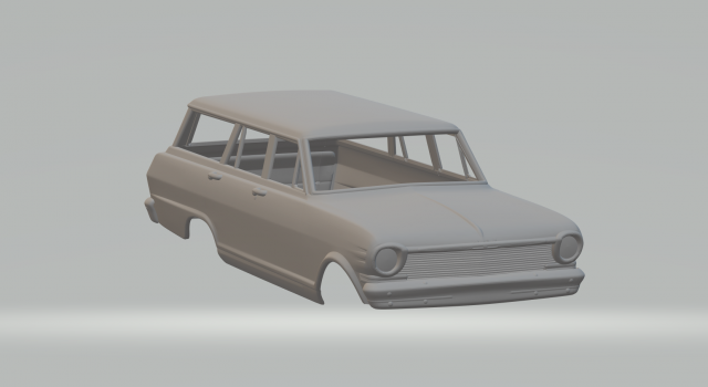 Chevrolet nova wagon 3D 打印模型 .c4d .max .obj .3ds .fbx .stl .blend 