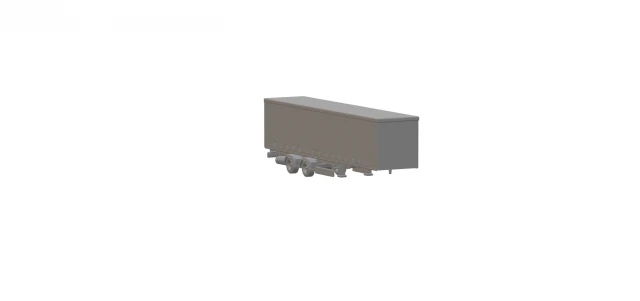TRAILER BOX 2 SPACED AXLES 3D Print Model .c4d .max .obj .3ds .fbx .stl .blend