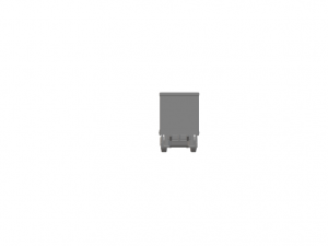 TRAILER BOX 2 SPACED AXLES 3D Baskı Modeli