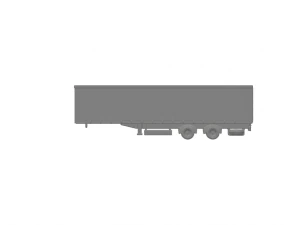 TRAILER BOX 2 SPACED AXLES 3D Print Model