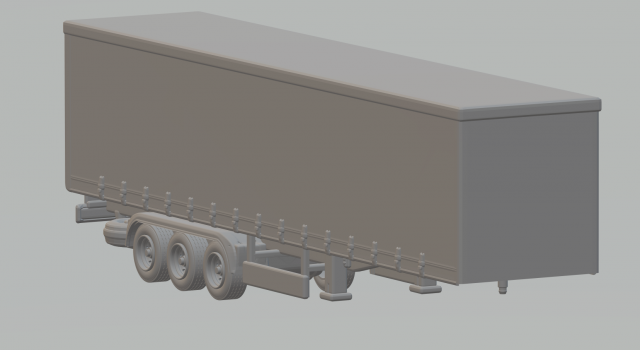 TRAILER BOX 3D 打印模型 .c4d .max .obj .3ds .fbx .stl .blend 