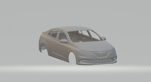 Renault Mgane sedan Modello di stampa 3D .c4d .max .obj .3ds .fbx .stl .blend 